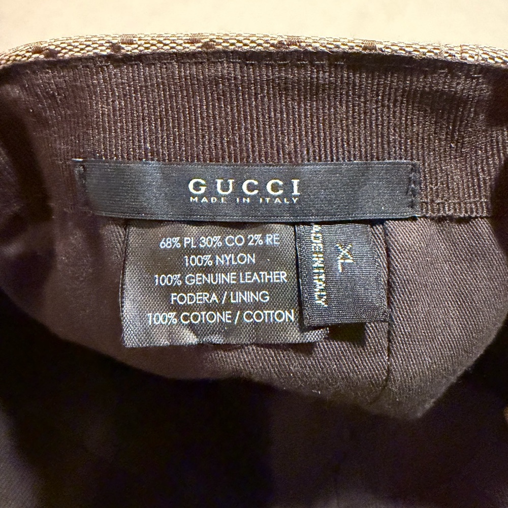 Gucci Beige Monogram Baseball Cap - Picture 7 of 9
